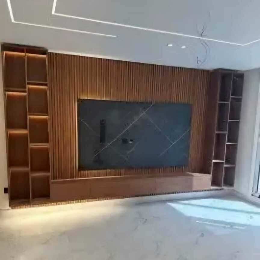 ديكور تلفزيون خشب بسيط